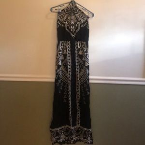 Halter Aztec Maxi Dress/ size L / NWT